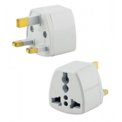 POWERTECH αντάπτορας ρεύματος από UK σε universal PT-368, 13A, copper, λευκός