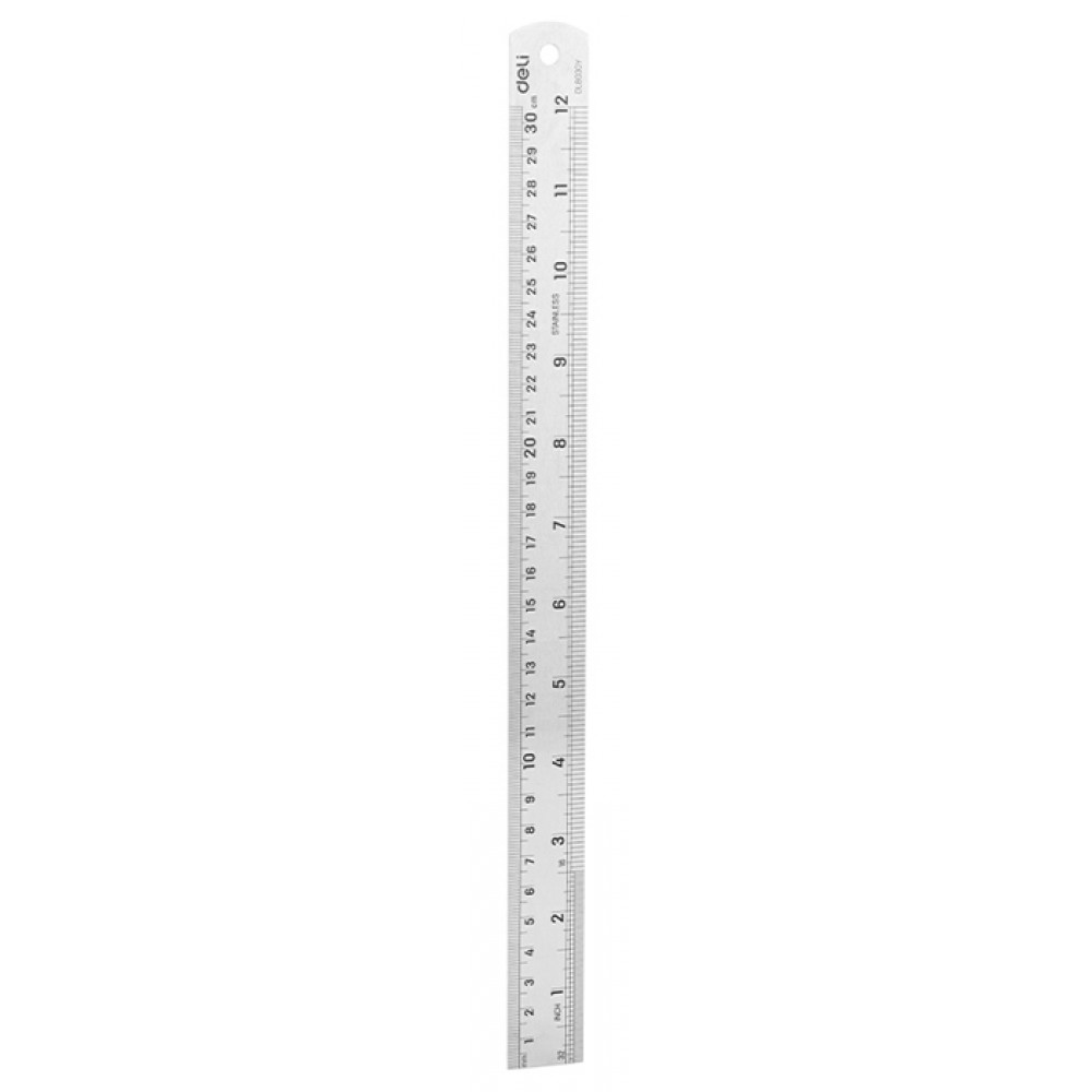 DELI μεταλλικός χάρακας DL8030Y, ανοξείδωτο ατσάλι, 12/30cm, ασημί DELI μεταλλικός χάρακας DL8030Y, ανοξείδωτο ατσάλι, 12/30cm, ασημί
