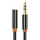 CABLETIME καλώδιο προέκτασης ήχου 3.5mm CT-AV311-P11FG, gold plated, 1.5m, μαύρο CABLETIME καλώδιο προέκτασης ήχου 3.5mm CT-AV311-P11FG, gold plated, 1.5m, μαύρο