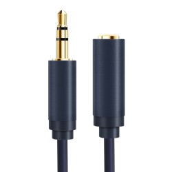 CABLETIME καλώδιο προέκτασης ήχου 3.5mm CT-AV302-H11G, gold plated, 3m, μπλε