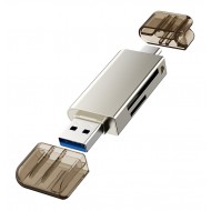 CABLETIME card reader CT-ACMCD2-ZG για SD & micro SD, USB 3.0, 5Gbps, γκρι