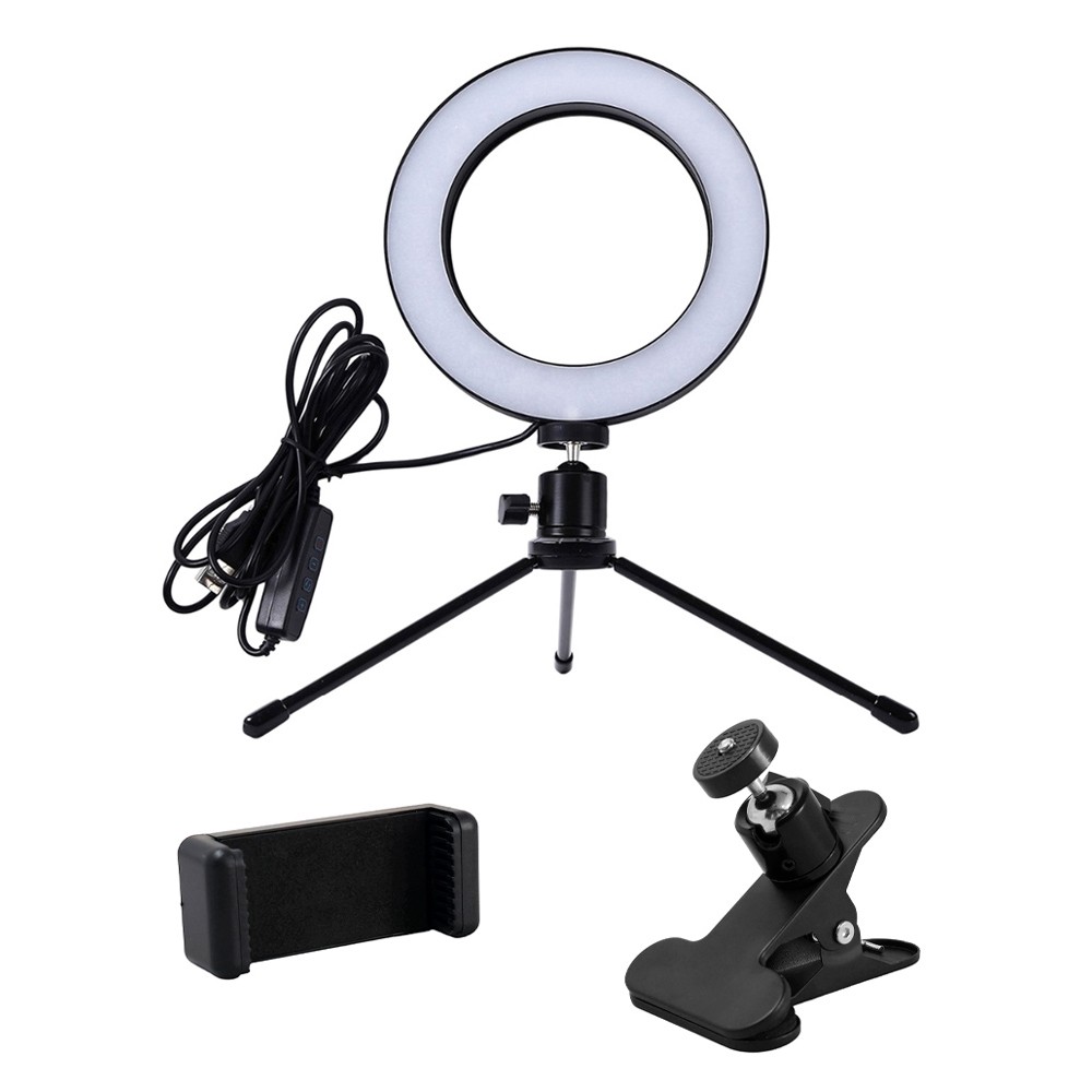 CABLETIME φωτιστικό δαχτυλίδι LED CT-LRL6-PB με μίνι τρίποδα & σφιγκτήρα, βάση smartphone, Φ16cm CABLETIME φωτιστικό δαχτυλίδι LED CT-LRL6-PB με μίνι τρίποδα & σφιγκτήρα, βάση smartphone, Φ16cm