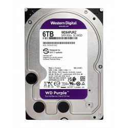 WD σκληρός δίσκος 3.5" Purple Surveillance 6TB, 256MB, 5400RPM, SATA III
