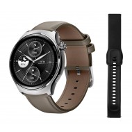 MIBRO smartwatch Lite 3 Pro με 2x λουράκια, heart rate, 1.32" AMOLED, GPS, 5 ATM, γκρι/καφέ