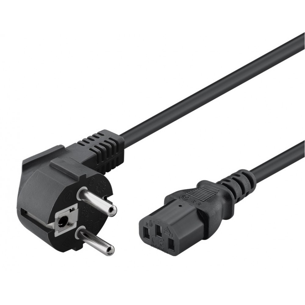 POWERTECH Καλώδιο τροφοδοσίας 3x 1mm² CAB-P014, μαύρο, 1.5m POWERTECH Καλώδιο τροφοδοσίας 3x 1mm² CAB-P014, μαύρο, 1.5m
