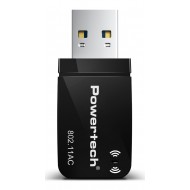 POWERTECH ασύρματος USB αντάπτορας δικτύου PT-1450, 1300Mbps dual band WiFi