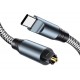 POWERTECH καλώδιο ήχου USB-C σε Toslink CAB-UC091, 1m, γκρι