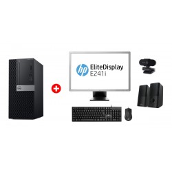 DELL PC OptiPlex 7060 MT, Refurbished Grade A Repainted, i5-8600, 16/256GB M.2, DVD-RW, Windows 11 Home, με οθόνη E241I/ποντίκι/πληκτρολόγιο/ηχεία/camera
