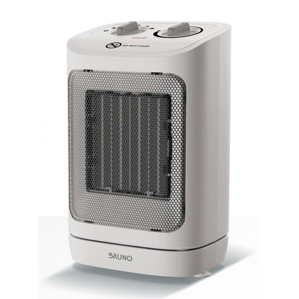 BRUNO κεραμικό αερόθερμο BRN-0255, 2000W, με θερμοστάτη/ανεμιστήρα/αυτόματη περιστροφή, λευκό