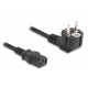 DELOCK καλώδιο τροφοδοσίας 81299, 3x 0.75mm², 1m, μαύρο