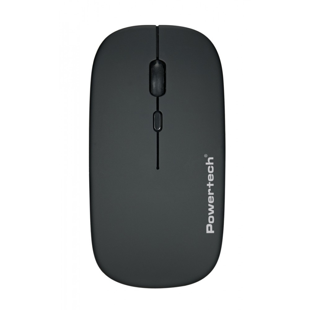 POWERTECH ασύρματο ποντίκι PT-1381, 2.4GHz & Bluetooth, έως 1600DPI, 500mAh, μαύρο