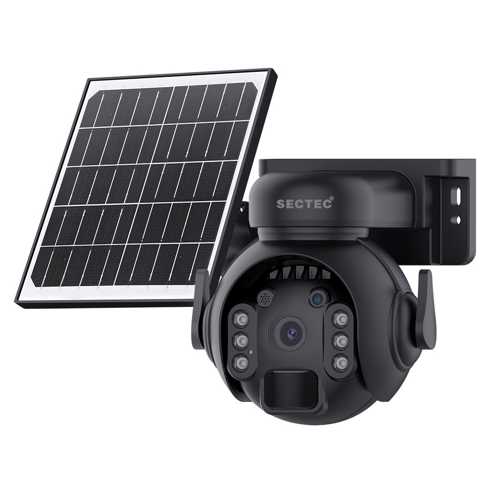 SECTEC smart ηλιακή κάμερα ST-515C-3M-5W-BK, 3MP, WiFi, SD, PTZ, IP65