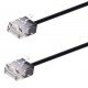 POWERTECH καλώδιο δικτύου CAB-N433, Cat 6A U/UTP, ultra slim, copper, 500MHz, 3m, μαύρο