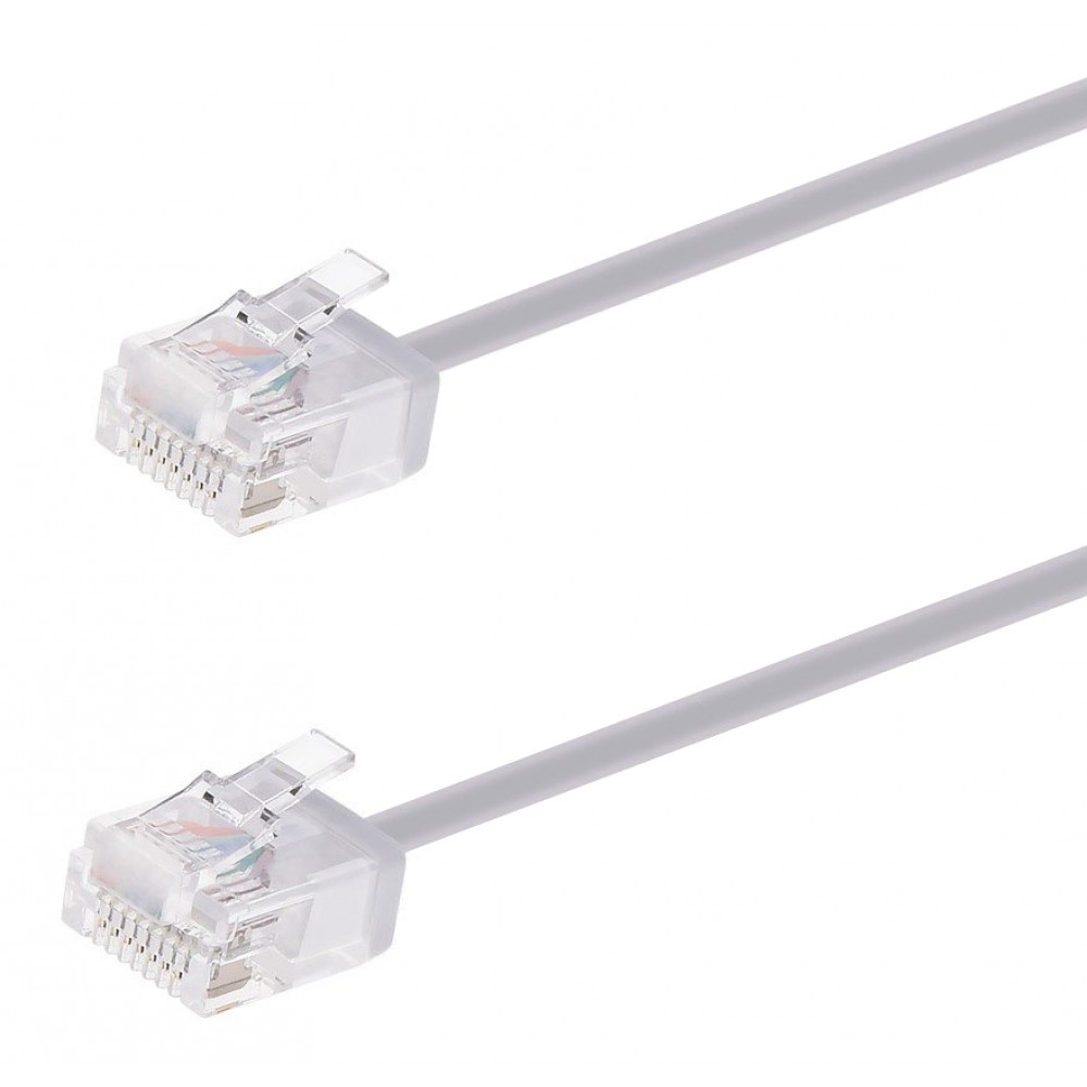 POWERTECH καλώδιο δικτύου CAB-N438, Cat 6A U/UTP, ultra slim, copper, 500MHz, 0.25m, γκρι
