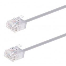 POWERTECH καλώδιο δικτύου CAB-N439, Cat 6A U/UTP, ultra slim, copper, 500MHz, 0.50m, γκρι