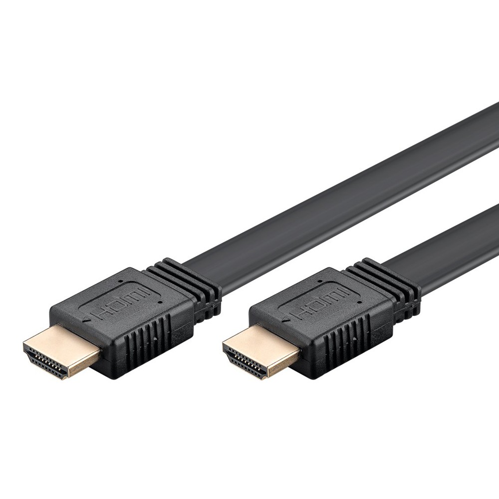 GOOBAY καλώδιο HDMI 77134 με Ethernet, flat, 8K/60Hz, 48 Gbps, 1.5m, μαύρο