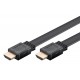 GOOBAY καλώδιο HDMI 77135 με Ethernet, flat, 8K/60Hz, 48 Gbps, 2m, μαύρο