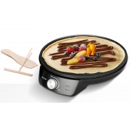 BRUNO κρεπιέρα BRN-0252, 30εκ, 1200W, με ρυθμιζόμενο θερμοστάτη & εξαρτήματα, μαύρη