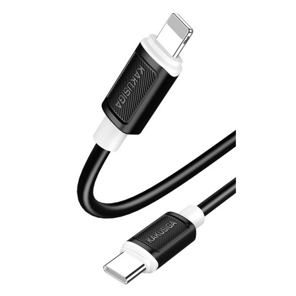 KAKUSIGA καλώδιο Lightning σε USB-C KSC-998, σιλικόνης, 30W, 480Mbps, 1m, μαύρο KAKUSIGA καλώδιο Lightning σε USB-C KSC-998, σιλικόνης, 30W, 480Mbps, 1m, μαύρο