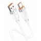 KAKUSIGA καλώδιο USB-C σε USB KSC-995, σιλικόνης, 5A, 480Mbps, 1m, λευκό KAKUSIGA καλώδιο USB-C σε USB KSC-995, σιλικόνης, 5A, 480Mbps, 1m, λευκό