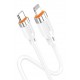 KAKUSIGA καλώδιο Lightning σε USB-C KSC-995, σιλικόνης, 30W, 480Mbps, 1m, λευκό