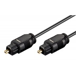 GOOBAY καλώδιο ήχου Toslink 51218, gold plated, 2.2mm, 3m, μαύρο
