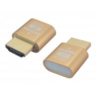 POWERTECH HDMI display emulator plug CAB-H192 με LED, 4K/60Hz, χρυσό POWERTECH HDMI display emulator plug CAB-H192 με LED, 4K/60Hz, χρυσό