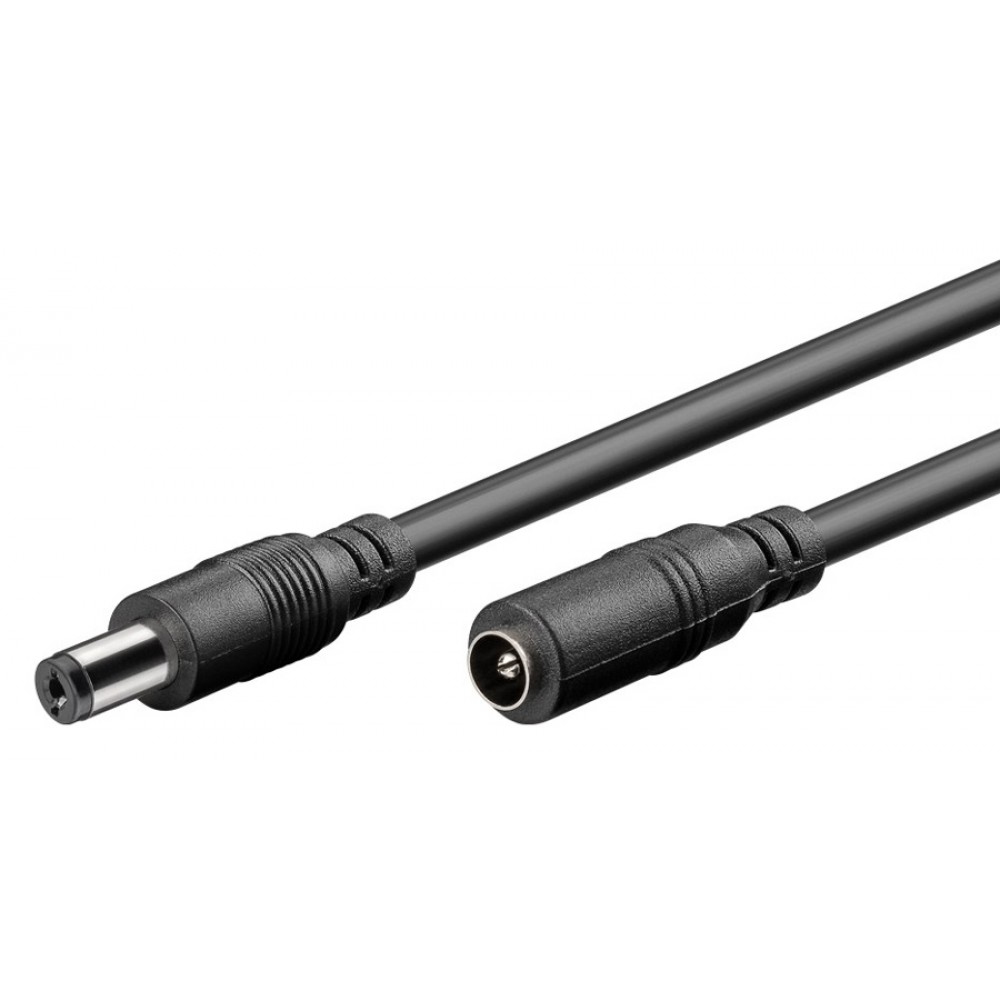 GOOBAY καλώδιο προέκτασης τροφοδοσίας 71400, 5.5x2.1mm, 10m, μαύρο
