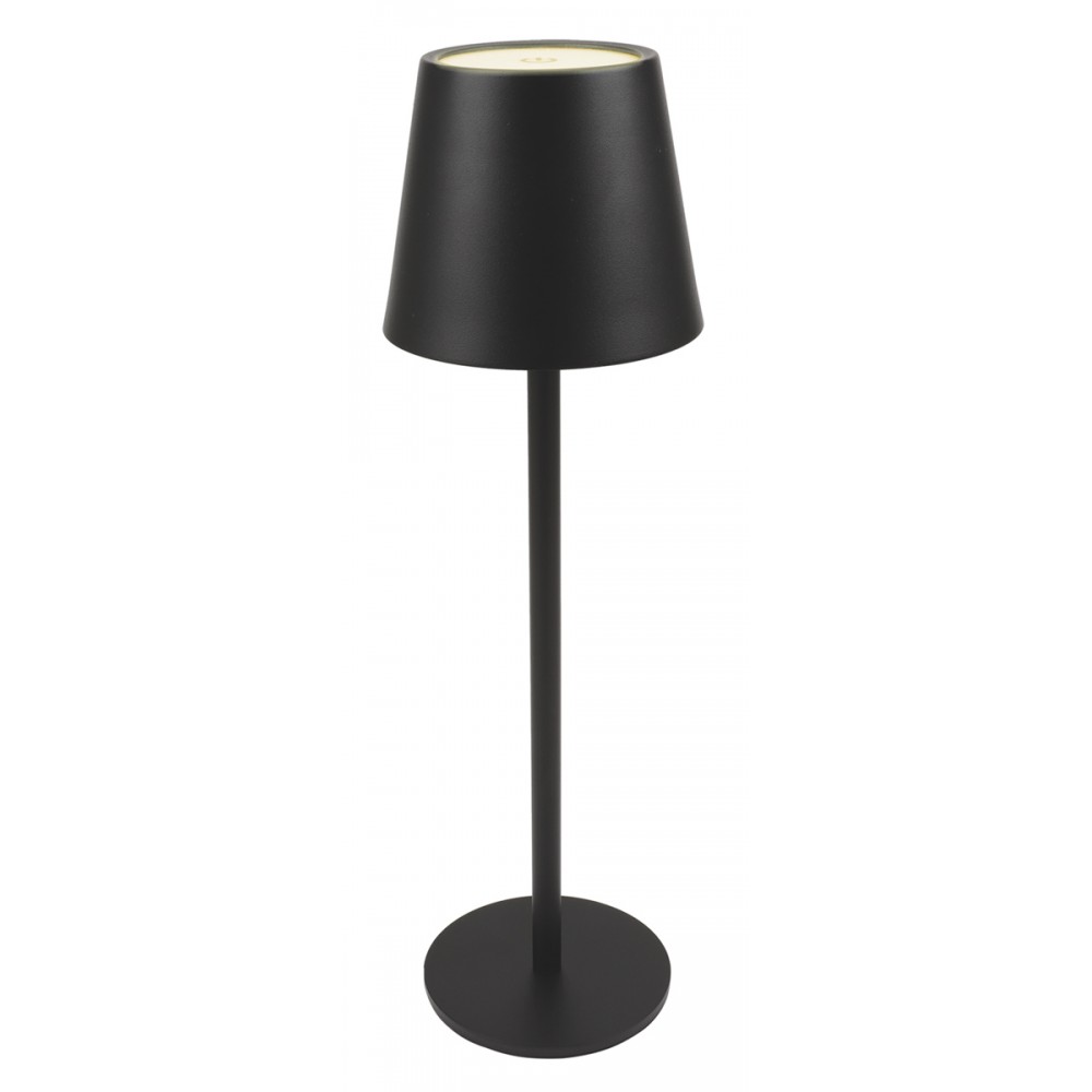 POWERTECH LED επιτραπέζιο φωτιστικό HLL-0193, ρυθμιζόμενο, επαναφορτιζόμενο, μαύρο