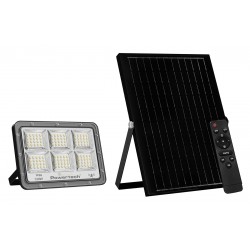 POWERTECH LED ηλιακός προβολέας PT-1457 με τηλεχειριστήριο, αισθητήρας κίνησης, 120W, 4000K, 1500lm, IP66