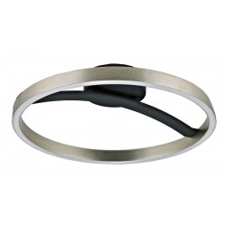 POWERTECH LED φωτιστικό οροφής HLL-0200, 29W, 4000K, Φ38x10cm, ασημί/μαύρο