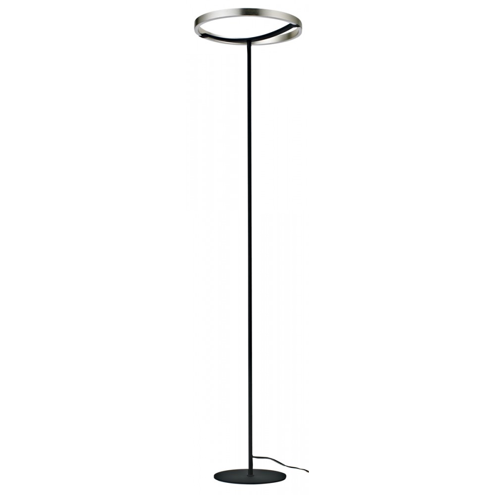 POWERTECH LED φωτιστικό δαπέδου HLL-0204, 42W, 4000K, Φ38x157cm, ασημί/μαύρο