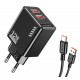 KAKUSIGA φορτιστής τοίχου KSC-1238 με καλώδιο USB-C, 2x USB, 12W, μαύρος KAKUSIGA φορτιστής τοίχου KSC-1238 με καλώδιο USB-C, 2x USB, 12W, μαύρος