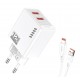 KAKUSIGA φορτιστής τοίχου KSC-1238 με καλώδιο Lightning, 2x USB, 12W, λευκός KAKUSIGA φορτιστής τοίχου KSC-1238 με καλώδιο Lightning, 2x USB, 12W, λευκός
