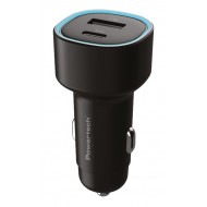 POWERTECH φορτιστής αυτοκινήτου PT-1539, USB & USB-C, 85W, μαύρος