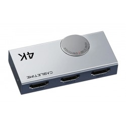 CABLETIME HDMI switch CT-HS4K2-AG, 2 σε 1, 4K/60Hz, bi-directional, γκρι CABLETIME HDMI switch CT-HS4K2-AG, 2 σε 1, 4K/60Hz, bi-directional, γκρι