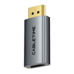 CABLETIME αντάπτορας DisplayPort σε HDMI CT-DMHF4K-AG6, 4K/60Hz, γκρι CABLETIME αντάπτορας DisplayPort σε HDMI CT-DMHF4K-AG6, 4K/60Hz, γκρι