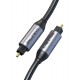 CABLETIME καλώδιο ήχου Toslink CT-AV380-P04GN, gold plated, 5mm, 3m, μαύρο