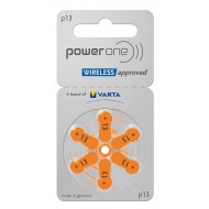 POWER ONE μπαταρίες ακουστικών βαρηκοΐας P13, mercury free, 1.45V, 6τμχ