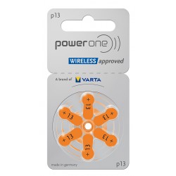 POWER ONE μπαταρίες ακουστικών βαρηκοΐας P13, mercury free, 1.45V, 6τμχ POWER ONE μπαταρίες ακουστικών βαρηκοΐας P13, mercury free, 1.45V, 6τμχ
