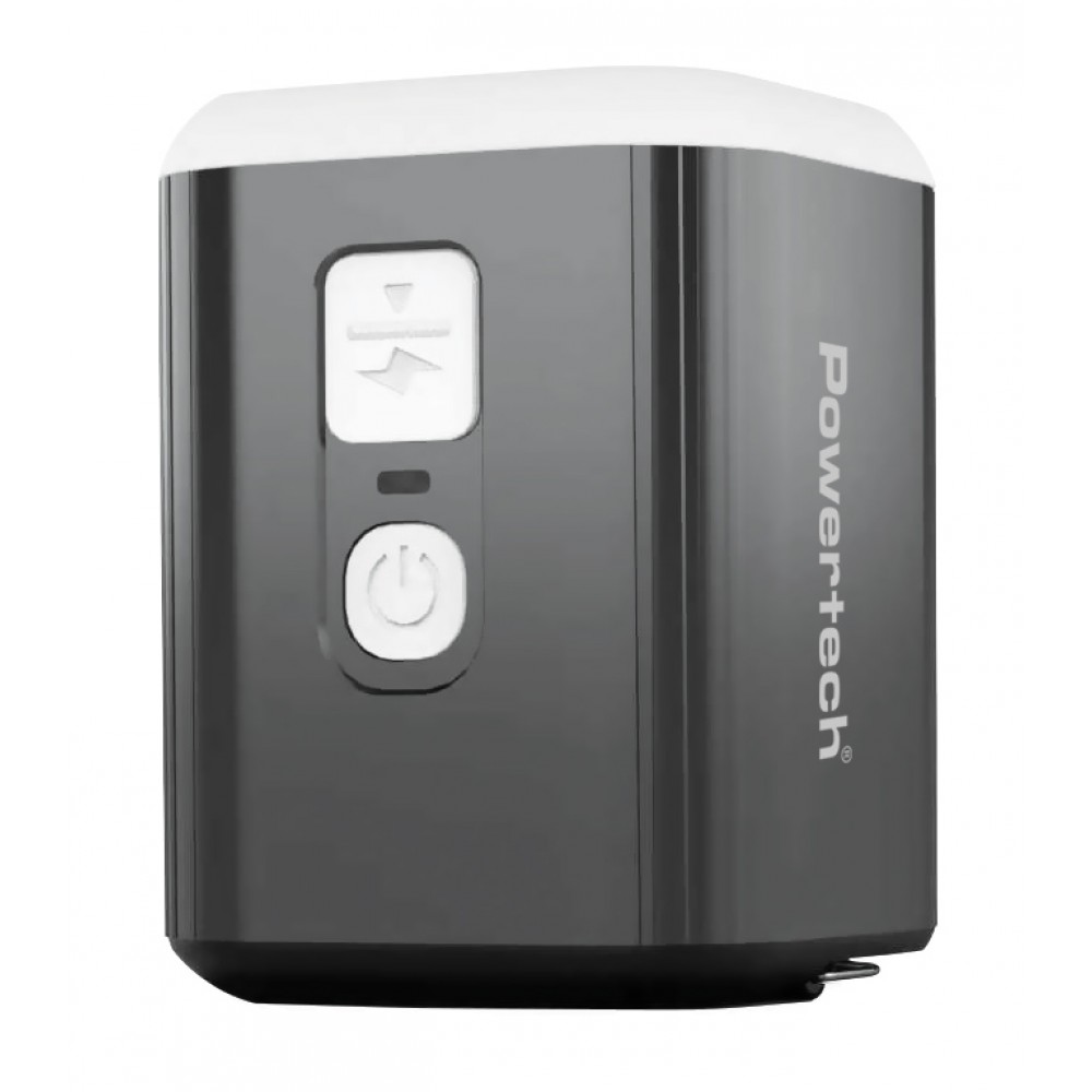 POWERTECH μίνι τρόμπα PT-1554 με φακό, 5W, επαναφορτιζόμενη, μαύρη
