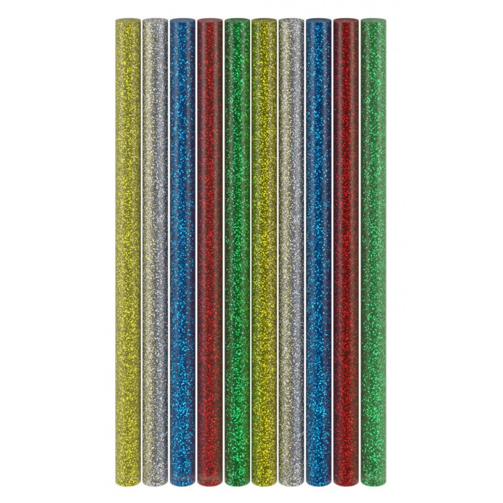 GOOBAY ράβδοι σιλικόνης 77855, Φ11mm x 200mm, glitter διάφορα χρώματα, 10τμχ