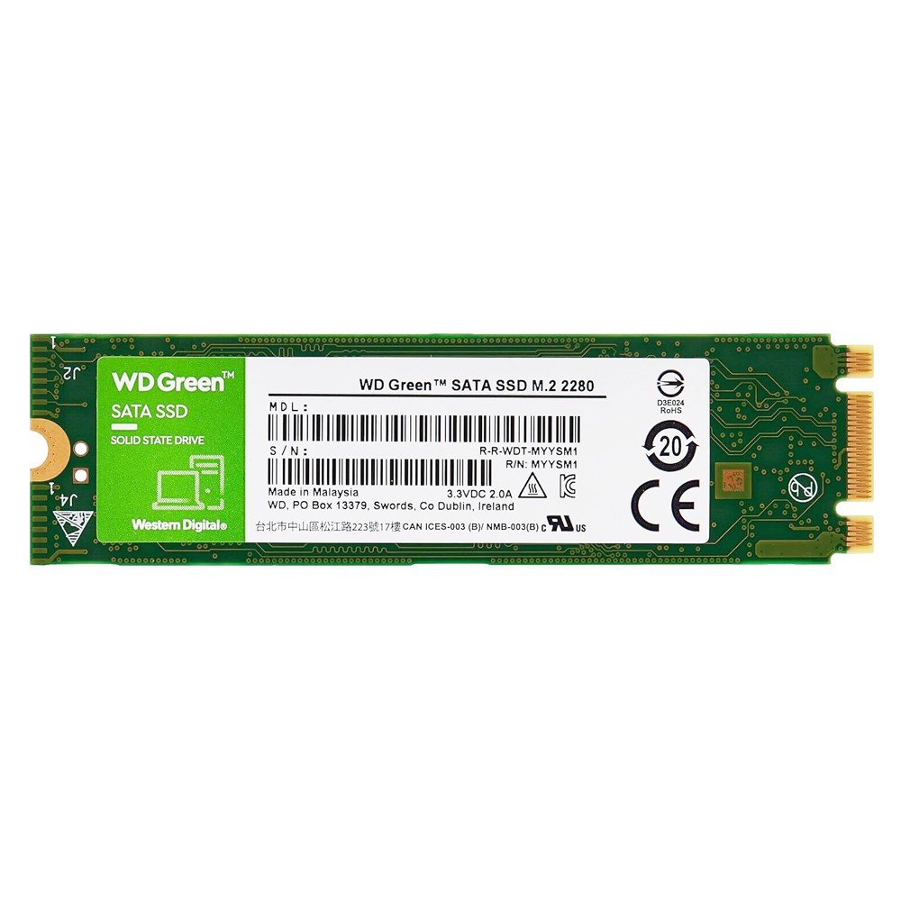 WD M.2 SATA III SSD Green WDS480G3G0B, 480GB, 545MBps, Factory Recertified