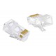 POWERTECH βύσμα RJ45 CAB-N447, ανοιχτού τύπου, Cat 6/6a UTP, διάφανο, 50τμχ