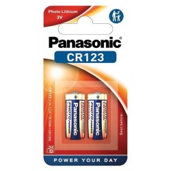 PANASONIC μπαταρίες λιθίου CR123, 3V, 2τμχ PANASONIC μπαταρίες λιθίου CR123, 3V, 2τμχ
