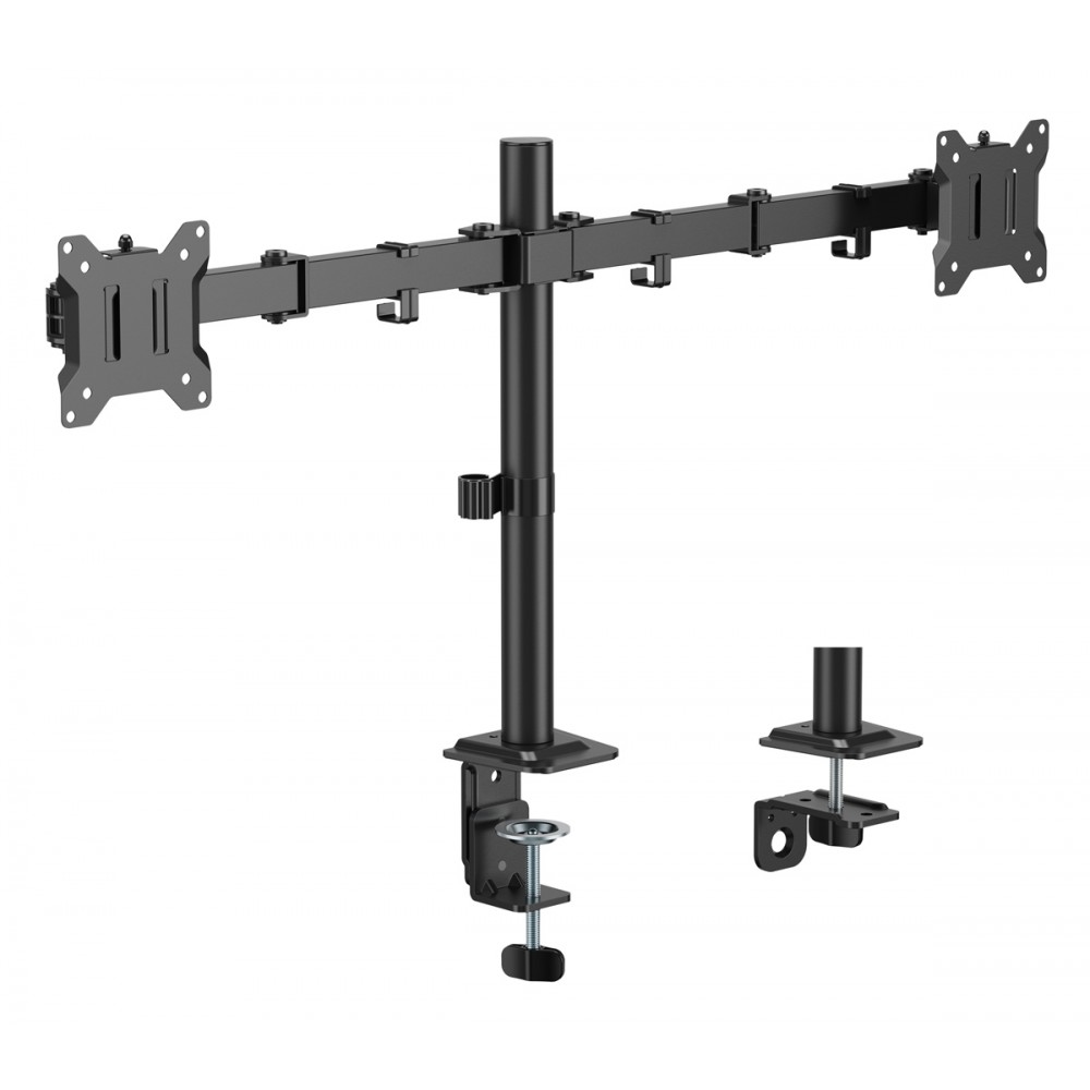 POWERTECH βάση γραφείου για 2x οθόνες PT-1552, 17-32, έως 10kg