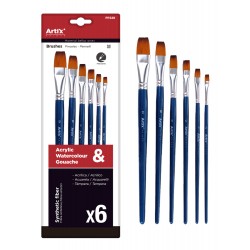 ARTIX PAINTS σετ πινέλων ζωγραφικής PP228, μπλε, 6τμχ ARTIX PAINTS σετ πινέλων ζωγραφικής PP228, μπλε, 6τμχ