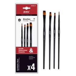 ARTIX PAINTS σετ πινέλων ζωγραφικής PP389-01, μαύρο, 4τμχ ARTIX PAINTS σετ πινέλων ζωγραφικής PP389-01, μαύρο, 4τμχ