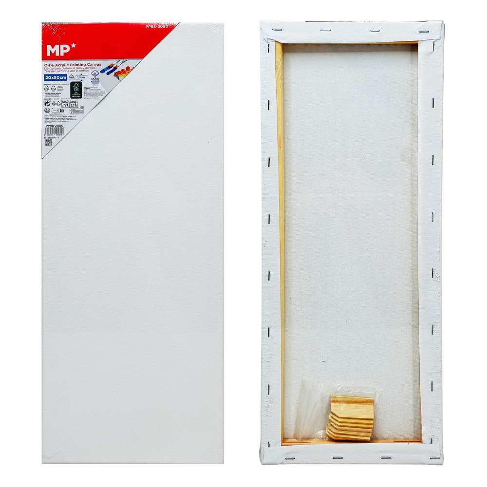MP καμβάς τελάρο ζωγραφικής PP98-2050, 20x50cm, 280gr/m², λευκός