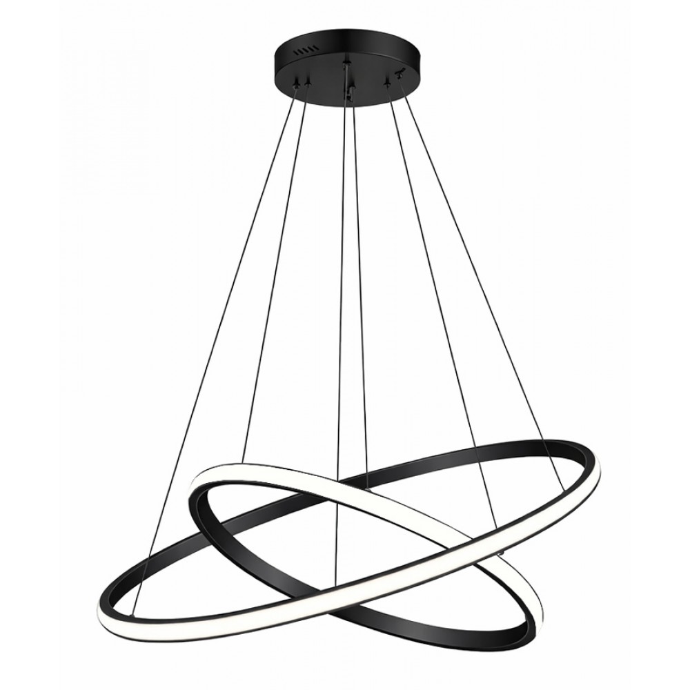 POWERTECH LED φωτιστικό οροφής PT-1527, 40W, 4000K, Φ60x120cm, μαύρο